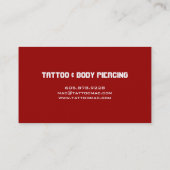 入れ墨の名刺の種族の赤い灰色 名刺 (裏面)