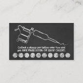 入れ墨の店のチョークのロイヤリティプログラム(3dots) ロイヤリティカード (裏面)