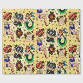 入れ墨の抜け目がないシートの包装紙 ラッピングペーパー (フラット)