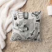 入れ墨の抜け目がない枕 クッション (ブランケット)