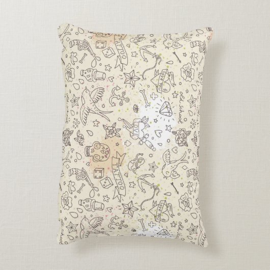 入れ墨の概念パターン アクセントクッション (裏面(縦))