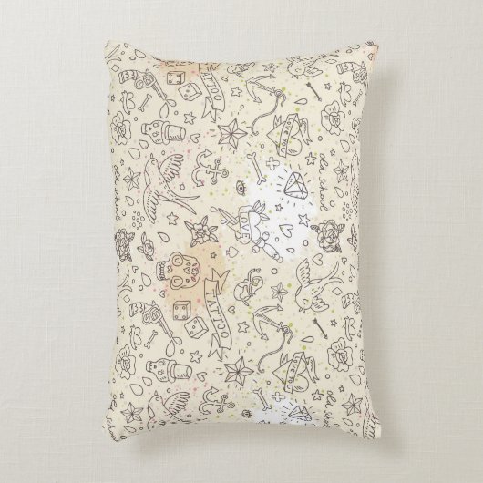 入れ墨の概念パターン アクセントクッション (正面(垂直))