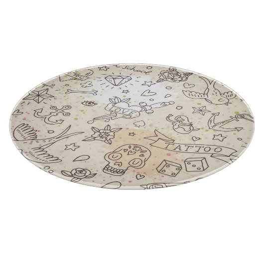 入れ墨の概念パターン カッティングボード (角)