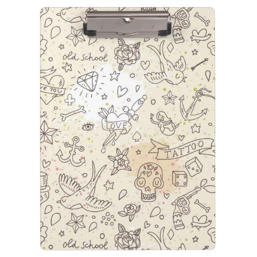 入れ墨の概念パターン クリップボード (正面)