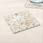 入れ墨の概念パターン スクエアペーパーコースター (アングル)