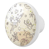 入れ墨の概念パターン セラミックノブ (右)