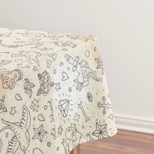 入れ墨の概念パターン テーブルクロス (インサイチュ)