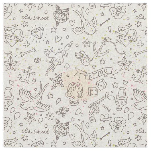 入れ墨の概念パターン ファブリック (クローズアップ)