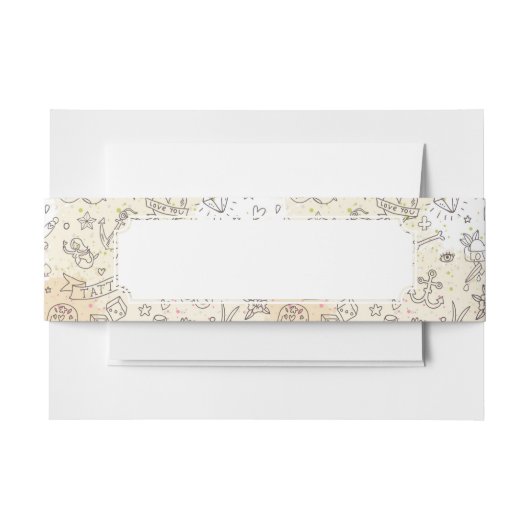 入れ墨の概念パターン 招待状ベリーバンド (正面例)