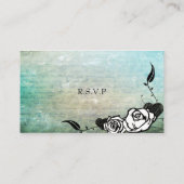 入れ墨の砂糖のスカルのMuerte RSVPカード エンクロージャーカード (裏面)