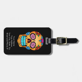 入れ墨の砂糖のスカル ラゲッジタグ