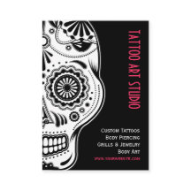 入れ墨の芸術のスタジオの名刺