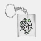 "入れ墨の芸術の自殺の分隊|のジョーカーのスカル"すべて キーホルダー (正面左)