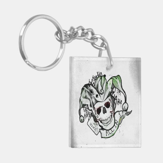 "入れ墨の芸術の自殺の分隊|のジョーカーのスカル"すべて キーホルダー (正面左)