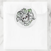 "入れ墨の芸術の自殺の分隊|のジョーカーのスカル"すべて ラウンドシール (バッグ)