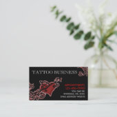 入れ墨の芸術家のカスタマイズ可能な名刺 名刺 (スタンド正面)