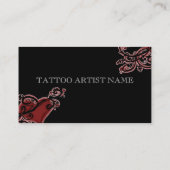 入れ墨の芸術家のカスタマイズ可能な名刺 名刺 (裏面)