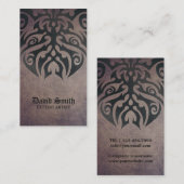 入れ墨の芸術家のカッコいいの種族の入れ墨のヴィンテージ 名刺 (正面/裏面)