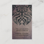 入れ墨の芸術家のカッコいいの種族の入れ墨のヴィンテージ 名刺 (裏面)