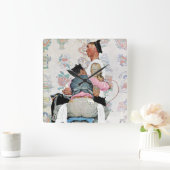 入れ墨の芸術家 スクエア壁時計 (ホーム)