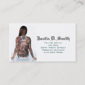 入れ墨の芸術家 名刺 (裏面)