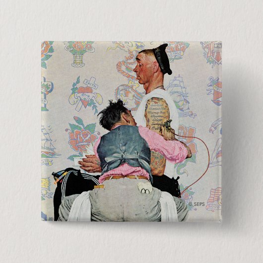 入れ墨の芸術家 缶バッジ (正面)