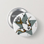 入れ墨の都市つばめの鳥のデザイン 缶バッジ (正面&裏面)