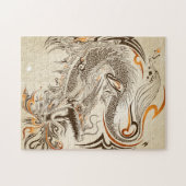 入れ墨のHennaの種族のドラゴン10x14の写真のパズル ジグソーパズル (横)