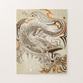 入れ墨のHennaの種族のドラゴン10x14の写真のパズル ジグソーパズル (縦)