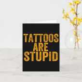 入れ墨は入れ墨のように愚かおもしろいではない カード (黄色い花)