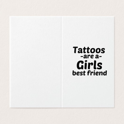 入れ墨は女の子の友最高の人だ 名刺 (外部フラット)