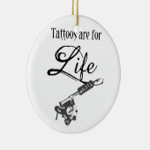 入れ墨は生命引用文の入れ墨銃のボディーアートのためです セラミックオーナメント (右)