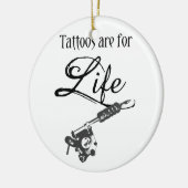 入れ墨は生命引用文の入れ墨銃のボディーアートのためです セラミックオーナメント (左)