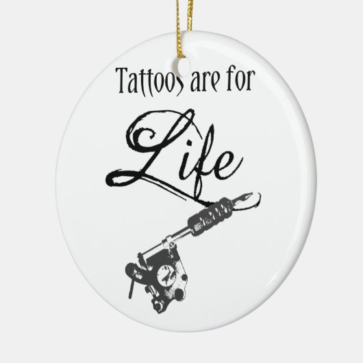 入れ墨は生命引用文の入れ墨銃のボディーアートのためです セラミックオーナメント (左)