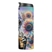 入れ墨ひまわりヒョウクールコーヒー タンブラー (回転右)