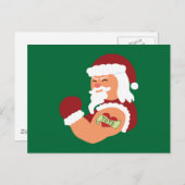 入れ墨をしたサンタ シーズンポストカード (正面/裏面)