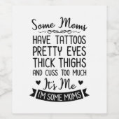 入れ墨をしたママ私よ ワインラベル (シングルラベル)