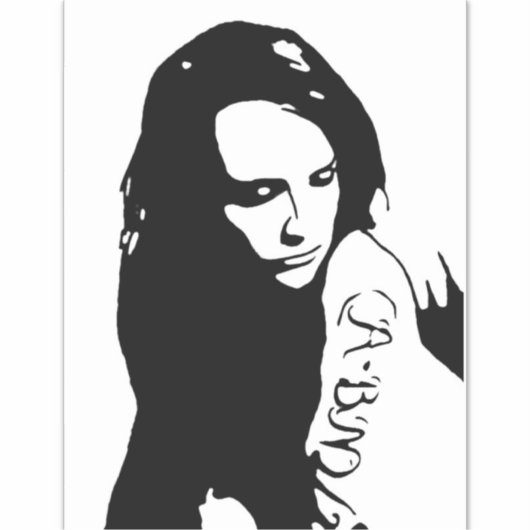 入れ墨をした少女 シール (正面)