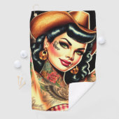 入れ墨をした田舎娘 ゴルフタオル (インサイチュ)