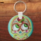 入れ墨スカル キーホルダー (正面)