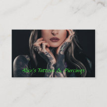 入れ墨及び穿孔の店の名刺