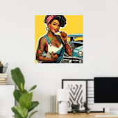 入れ墨整備士ピンアップ ポスター (ホームオフィス)