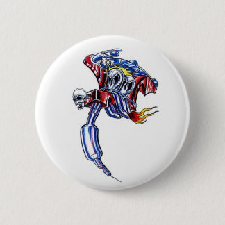 入れ墨機械スカル 缶バッジ