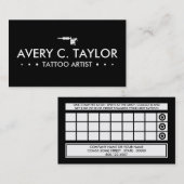 入れ墨3dotsのロイヤリティプログラム ロイヤリティカード (正面/裏面)