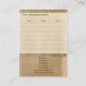 入れ墨-ビジネス、スケジュールカード 予約カード (裏面)