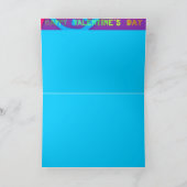 入れ子になったハートポップ・アートの色のバレンタインの挨拶 シーズンカード (内部)