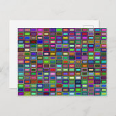 入れ子になった四角形はがき ポストカード (正面/裏面)