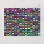 入れ子になった四角形はがき ポストカード (正面)