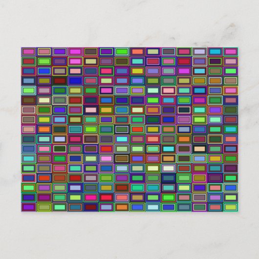 入れ子になった四角形はがき ポストカード (正面)