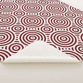 入れ子赤と白になった循環パターン シェルパブランケット